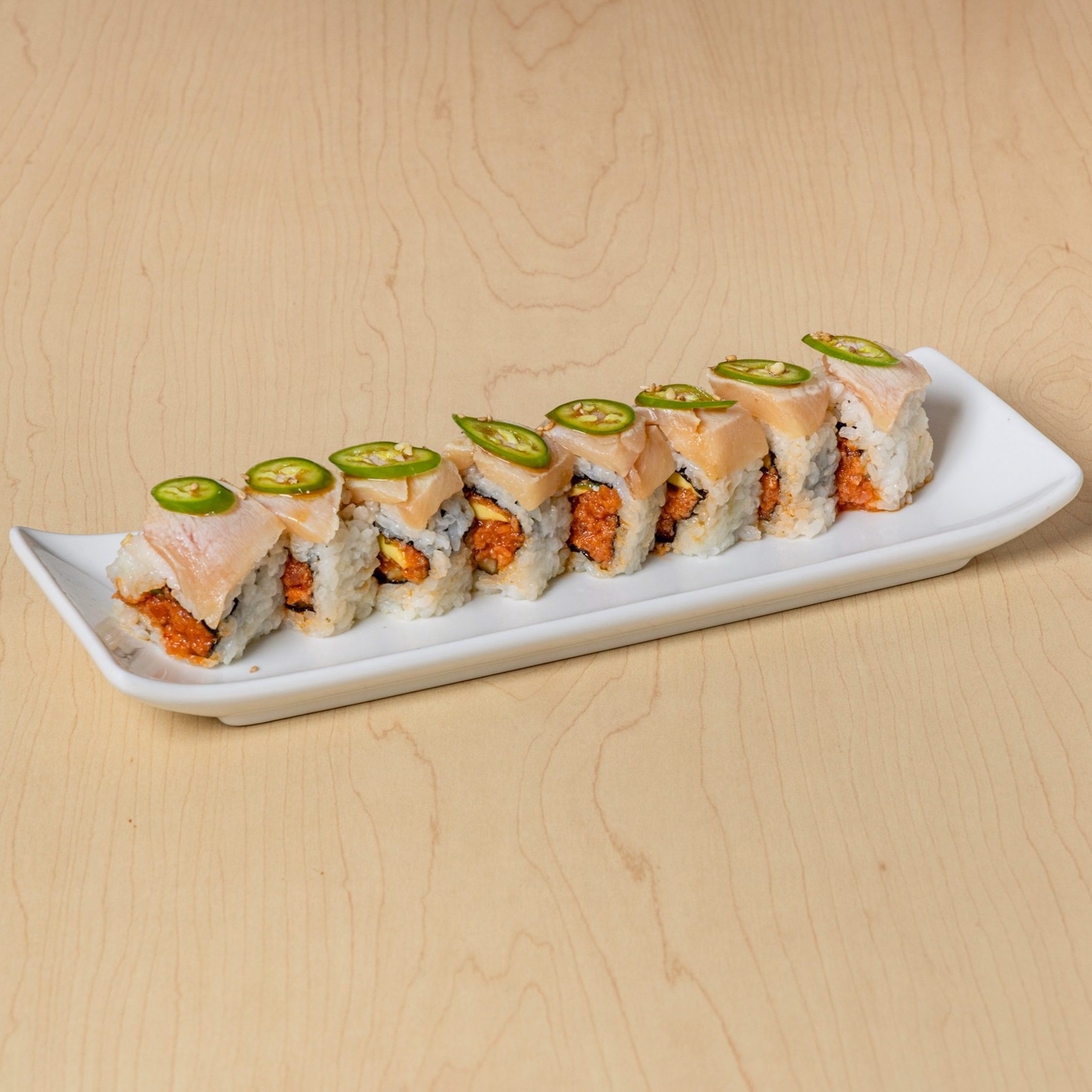 Spicy Seared Yellowtail Roll.